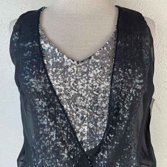 NWT INC International Concepts Sequined Dress Tank Blouse Top Size S - Picture 2 of 7